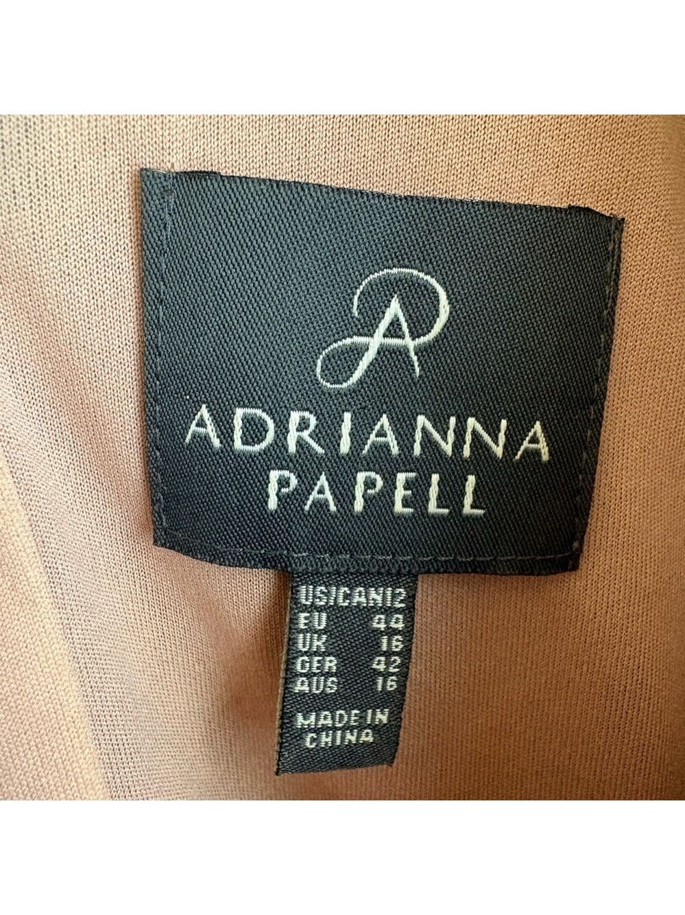 Adrianna Papell Black Boutique Lace Sheath Dress. V-Back/Full zip. Size 12 EUC! - Picture 5 of 16